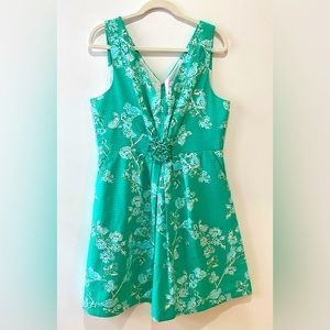 Lilly Pulitzer size 14 mint green Birds & Bees Parker shift dress